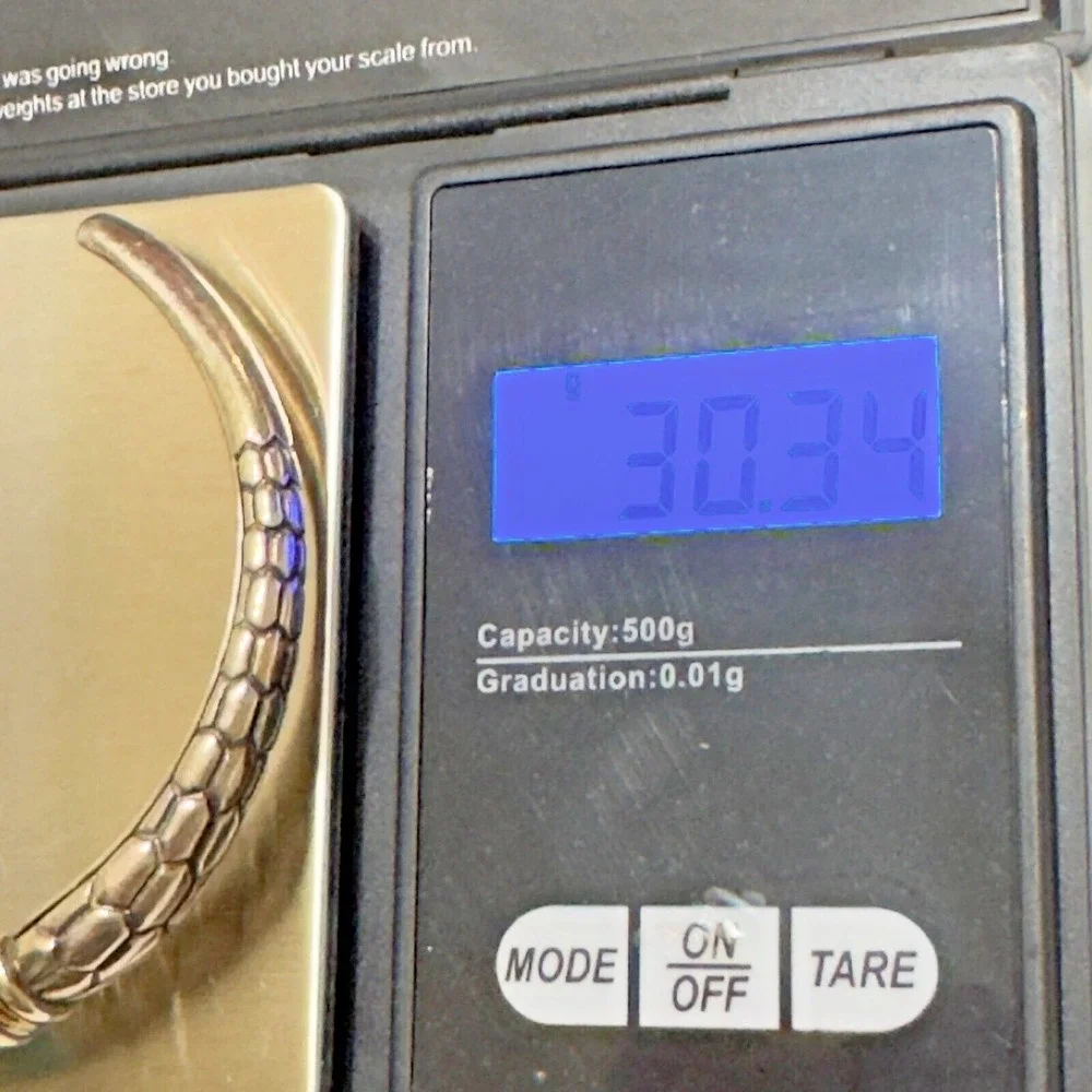 ASCH GROSSBARDT 18k White Gold Sterling Silver Lapis? Turquoise? Bangle Bracelet